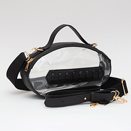 Football Shaped Transparent Crossbody Bag