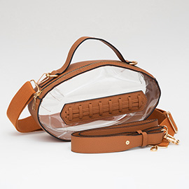 Football Shaped Transparent Crossbody Bag