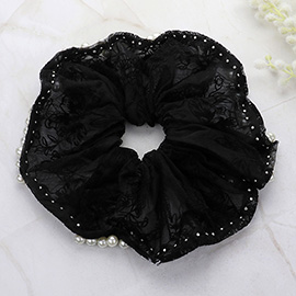 Pearl Mesh Scrunchie Hairband