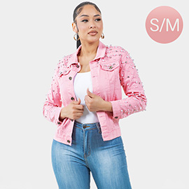 Pearl Bling Denim Jacket