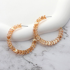 Arrow Beaded Hoop Earrings