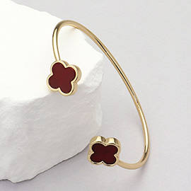 Quatrefoil Tip Cuff Bracelet