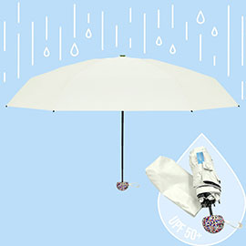 Bling Handle Pointed Foldable Umbrella