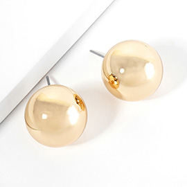 Metal Ball Stud Earrings