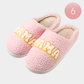 6Pairs - MAMA Printed Home Indoor Floor Slippers