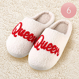 6Pairs - Queen Printed Home Indoor Floor Slippers