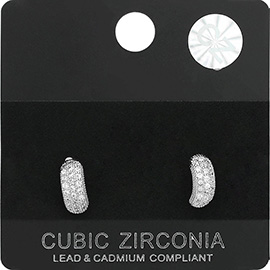 CZ Stone Paved Mini Dome Stud Earrings