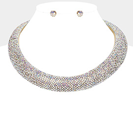 Rhinestone Paved Chunky Necklace