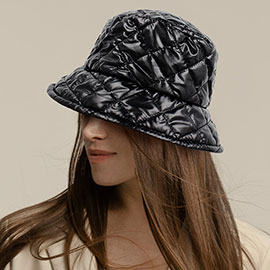 Shiny Quilted Bucket Hat