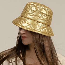 Shiny Quilted Bucket Hat