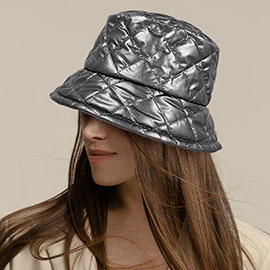 Shiny Quilted Bucket Hat