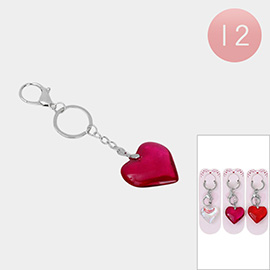 12PCS - Heart Keychains