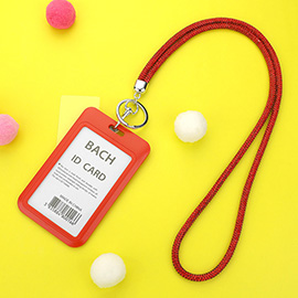 Bling Studded Strap Pointed Tag Retractable ID Card Holder