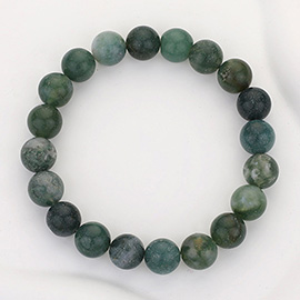 Natural Stone Beaded Stretch Bracelet