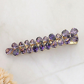 Teardrop CZ Stone Embellished Alligator Snap Hair Clip