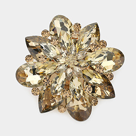 Crystal Flower Pin Brooch