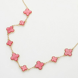 Quatrefoil Station Necklace