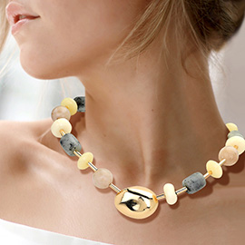 Pebble Station Chunky Statement Necklace