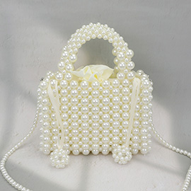 Pearl Box Top Handle Crossbody Bag