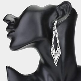 Rhinestone Paved Evening Earrings