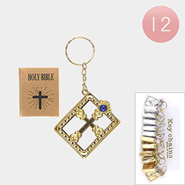 12PCS - Holy Bible Keychains