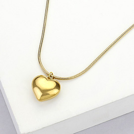 Stainless Steel Heart Pendant Necklace