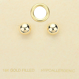 18K Gold Filled Ball Stud Earrings