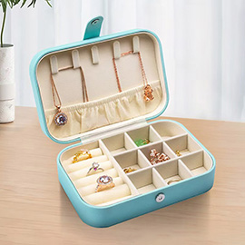 Faux Leather Portable Jewelry Box