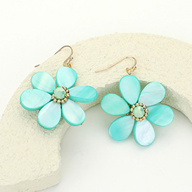 Resin Flower Dangle Earrings