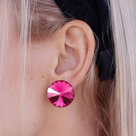 15mm Genuine Crystal Stud Earrings