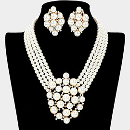 Crystal Pearl Bubble Necklace