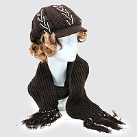 Acrylic Visor Hat-Scarf Set