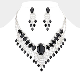 Glass Stone Ephemeral Wings Necklace