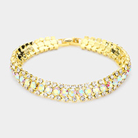 Crystal Rhinestone Evening Bracelet