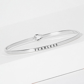 FEARLESS Message Brass Thin Hook Bracelet