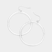 Metal Open Circle Dangle Earrings