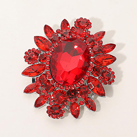 Oval Center Stone Pin Brooch