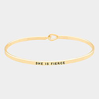She is Fierce _ Thin Metal Hook Bracelet