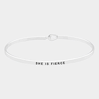 She is Fierce _ Thin Metal Hook Bracelet