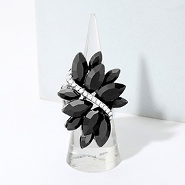 Marquise Crystal Cluster Stretch Ring