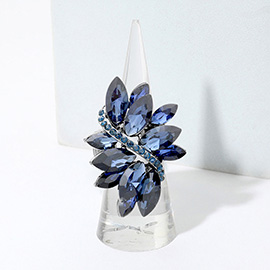 Marquise Crystal Cluster Stretch Ring