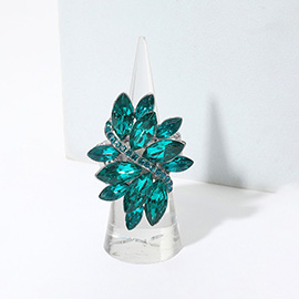 Marquise Crystal Cluster Stretch Ring
