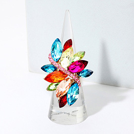 Marquise Crystal Cluster Stretch Ring
