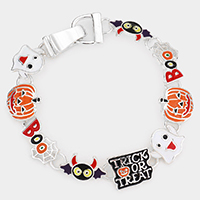 Halloween Trick or Treat Metal Magnetic Bracelet