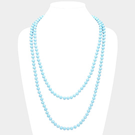 Faceted Beaded Wrap Around Long Necklace