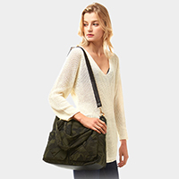 Camo Puffer Tote Bag