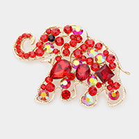 Crystal Elephant Pin Brooch
