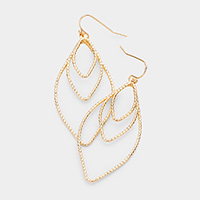 Cut Out Metal Dangle Earrings 

