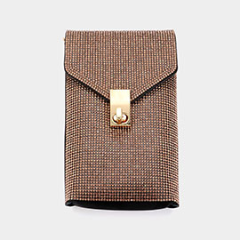 Bling Rectangle Crossbody Cellphone Bag