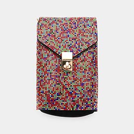 Bling Rectangle Crossbody Cellphone Bag